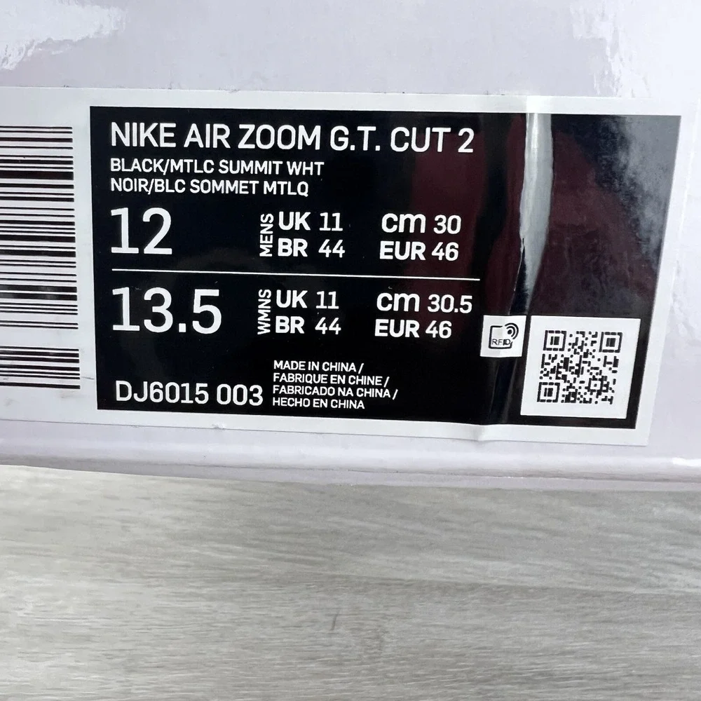 Nike Zoom GT Cut 2 Black Desert Berry Basketball Shoes DJ6015-003 Men's Size 12